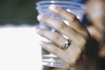 Close-up of woman hand