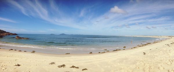 Panoramic view of beach against sky