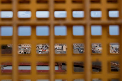 Full frame shot of patterned window