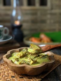 Tradisional homemade 'daging salai masak lemak cili api' or smoked beef with chili 