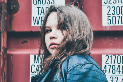 Portrait of girl looking away