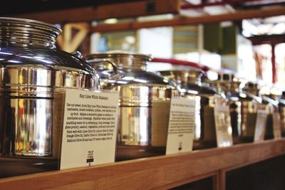 Close-up of drink in jar