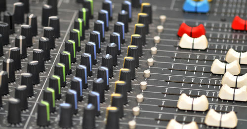 Close-up of piano keys