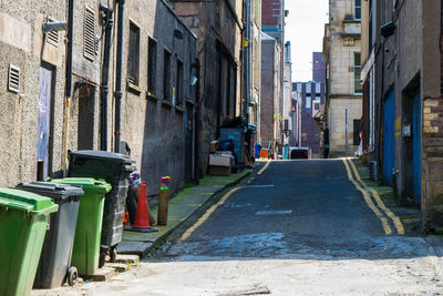 Narrow alley in city