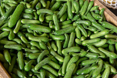 Full frame shot of chili peppers for sale at market stall