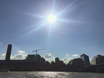 Sun shining through clouds