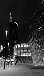 Modern building at night