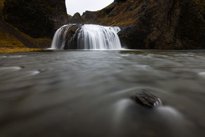 Stjornarfoss in autumn in iceland