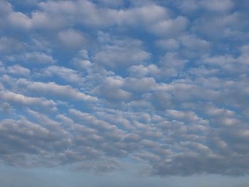 Low angle view of clouds in sky