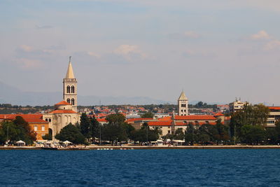 View of church at waterfront
