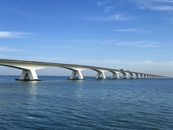 Bridge over river against sky