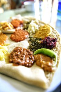 Close-up of meat on plate