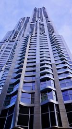 Low angle view of modern building against sky
