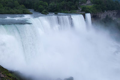 Scenic view of waterfall