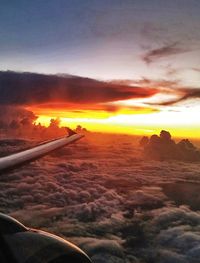 Scenic view of landscape against sky during sunset
