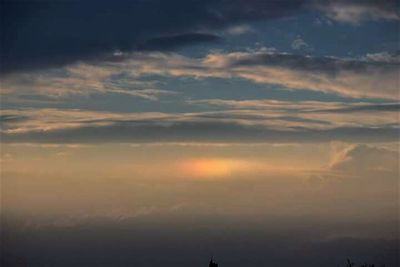 Scenic view of landscape against cloudy sky