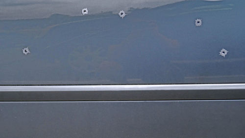 High angle view of bird flying over sea