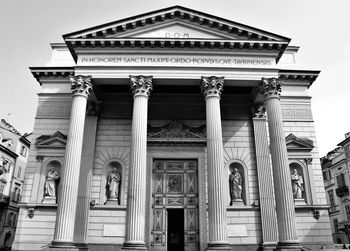 Low angle view of historic building against sky