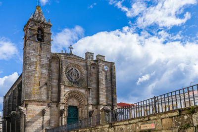 Low angle view of church against sky