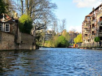 View of canal along buildings