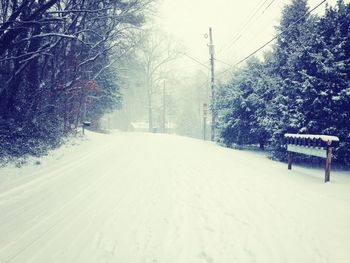 Empty road in winter