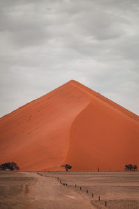 Scenic view of desert against sky