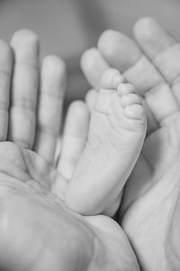 Close-up of baby feet