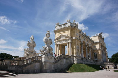 Low angle view of historical building