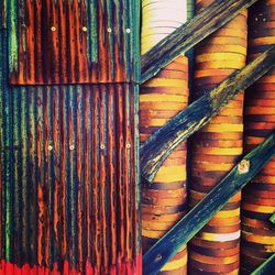 Close-up of wooden door