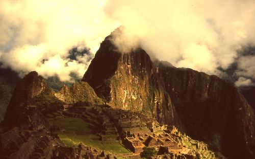 Scenic view of mountain against sky