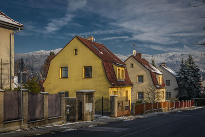 Houses against sky