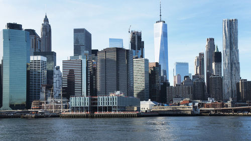 View of skyscrapers in city