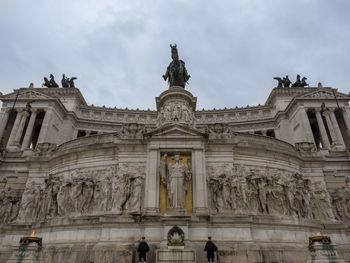 Low angle view of historic building against cloudy sky