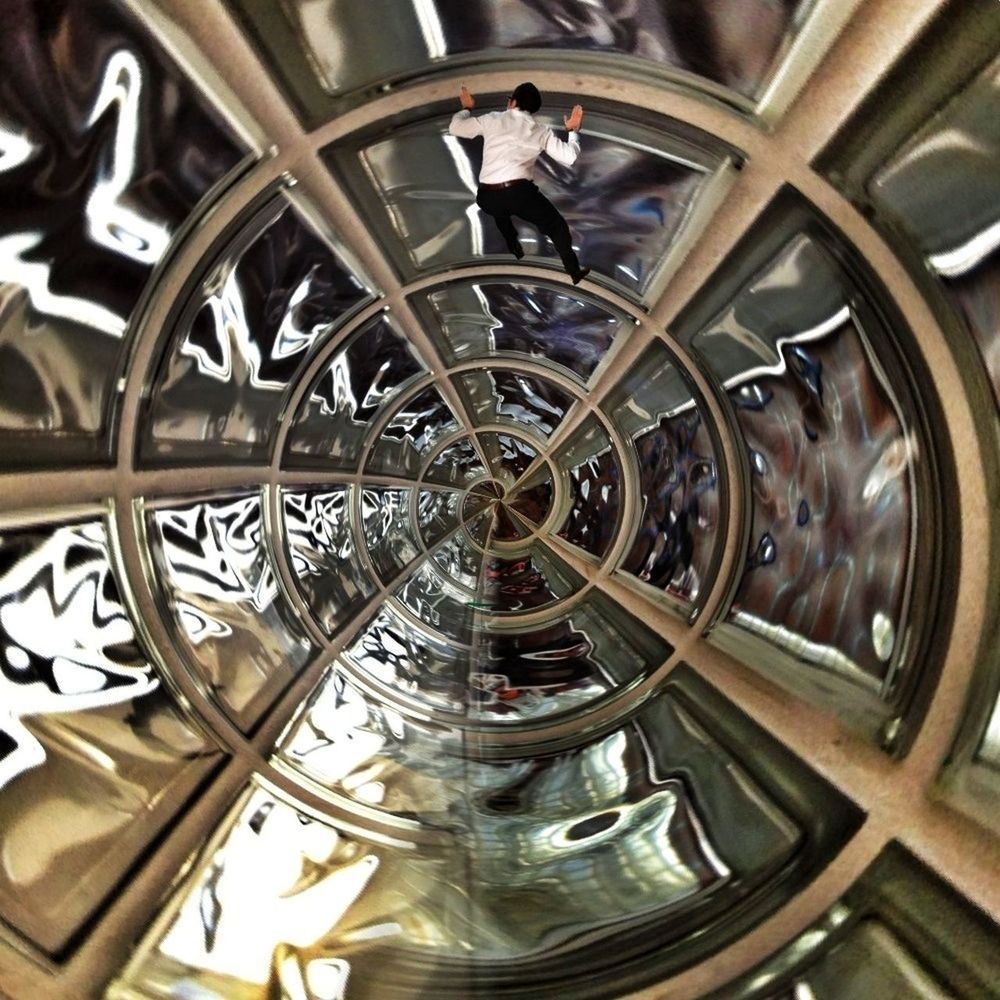 indoors, metal, circle, pattern, close-up, ceiling, full frame, design, no people, metallic, backgrounds, interior, wheel, high angle view, spiral, spiral staircase, old-fashioned, geometric shape, built structure, still life