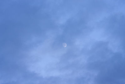 Low angle view of blue sky at night