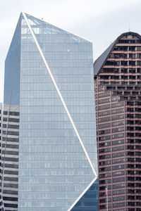 Low angle view of modern building against clear sky