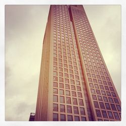 Low angle view of modern building against sky