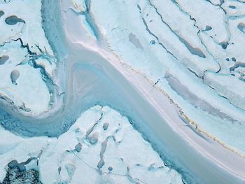 Full frame shot of frozen water