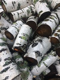 Full frame shot of old bottles