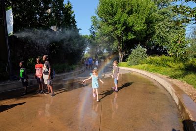 Children playing in park