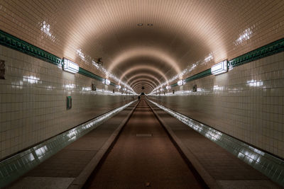 The old st. pauli elbe tunnel in hamburg, germany.