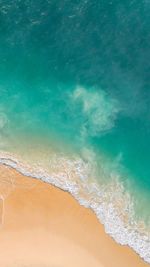 High angle view of beach