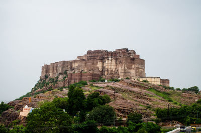 Low angle view of historical building against sky