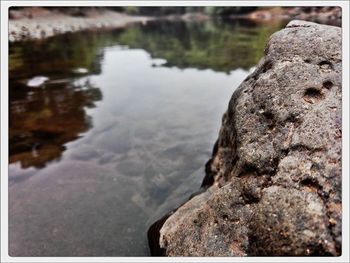 Rocks in lake