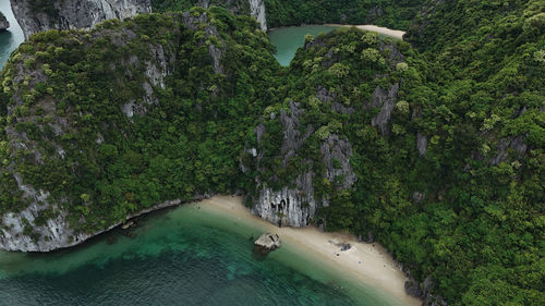 High angle view of sea