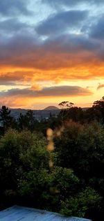 Scenic view of dramatic sky during sunset