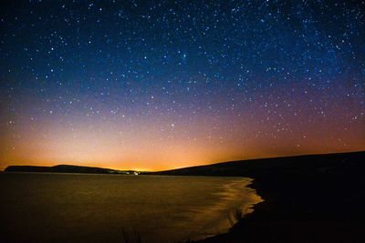 Scenic view of sky at night