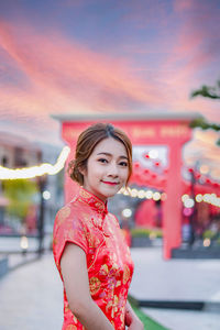 Portrait of a smiling young woman