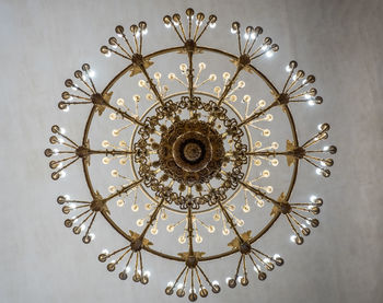 Low angle view of chandelier