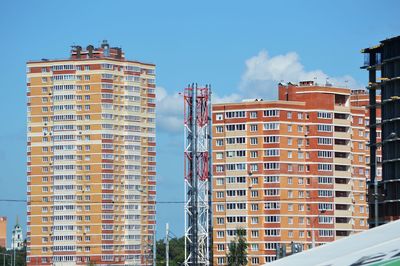 Low angle view of buildings against sky